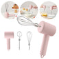 Hand Whisk Electric Hand held Mixer ,Two Whisk Mount for Eggs, Cream, Batters, Wireless & RechargeableSuitable for Kitchen and Outdoor Use Gifts Can Be Given as Gifts