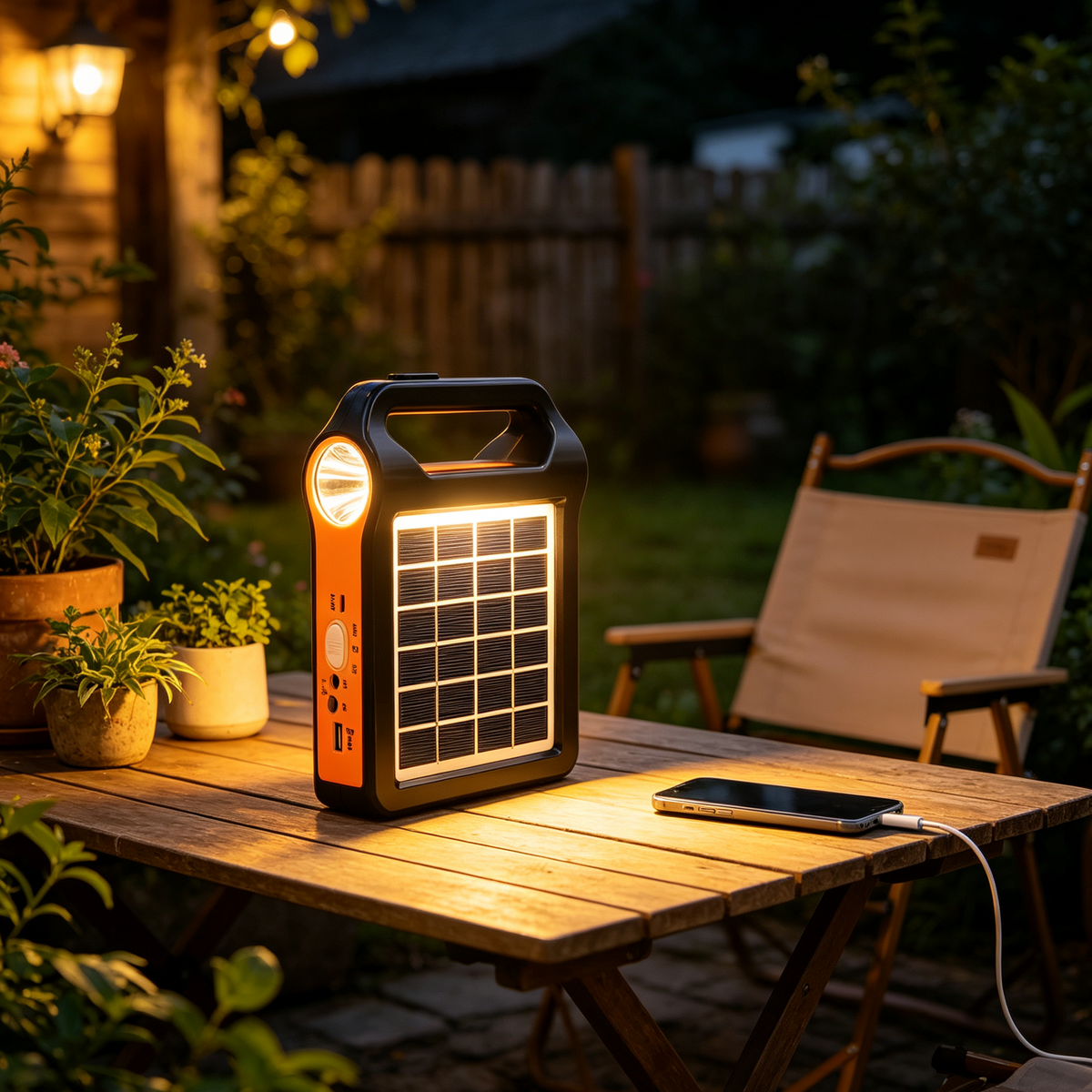 Portable Solar Power Bank Power Station, Mini Solar Lighting System With Replaceable Lithium Battery, USB Output For Charging Cellphone, Built-in Torch Light, Optional UFO LED Bulb For Household Outdoor Camping Power Failure Emergency Supply