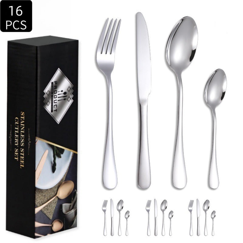 Silverware Set, 16/24-Piece Flatware Cutlery Set for 4/6, Stainless Steel Silverware Mirror Polished Dishwasher Safe for Home, Restaurant, Wedding, Party(Silver)