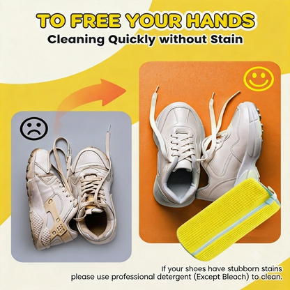 Shoe Washing Machine Bag, 2Pcs Set Reusable Sneaker Laundry Bag with Fluffy Chenille Microfiber 360° Deep Cleaning & Durable Zipper, Yellow/Blue/Grey Soft Mesh, for Sneakers Running Shoes Washer & Dryer
