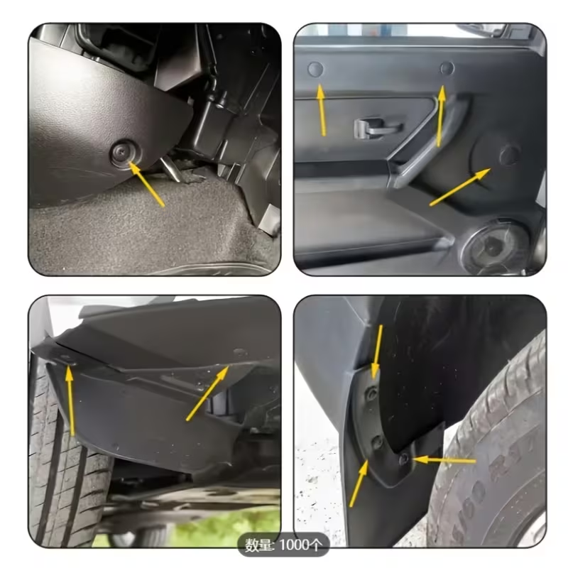 1240Pcs Car Clips Kit Bumper Fender Rivets for Toyota GM Ford | 32 Popular Sizes, Nylon Plastic, 10 Cable Ties, Door Panel Clips, 4 Remover Tools