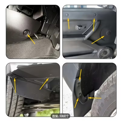 1240Pcs Car Clips Kit Bumper Fender Rivets for Toyota GM Ford | 32 Popular Sizes, Nylon Plastic, 10 Cable Ties, Door Panel Clips, 4 Remover Tools