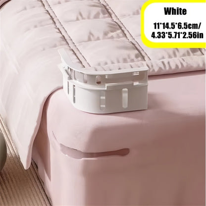 Bed Sheet Holders for Corners, Upgrade Bed Sheet Grippers Locks, 4PCS Fitted Sheet Holder Keep Sheets Firm & Tight, Non-Slip Sheet Clips for Fitted Sheets, Fit All Mattress Easy Install