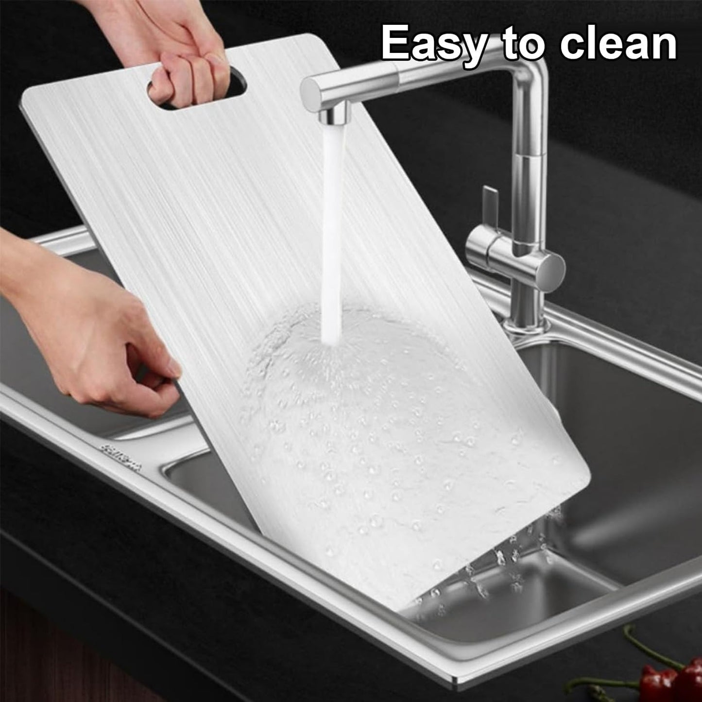 Titanium Cutting Board, NonToxic MetalChopping BoardSet, DishwasherSafe & Warp Proof