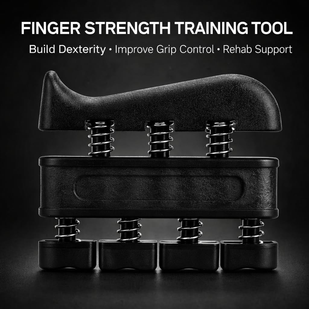 Hand Grip Strength Kit – 5-Piece Set with Adjustable Resistance Hand Grippers, Finger Stretcher, Grip Ring & Stress Ball – Strength Training for Hands, Fingers & Forearms