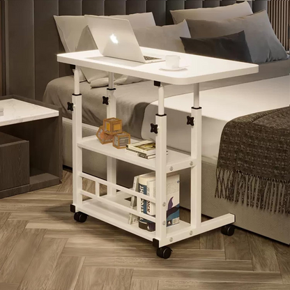 Heavy-Duty Adjustable Height Multi-Purpose Gardening Work Table | Sturdy Metal Frame with Spacious Work Surface, Equipped with 4 Locking Swivel Casters - Ideal for Office, Bedroom, Patio, Gardening &
