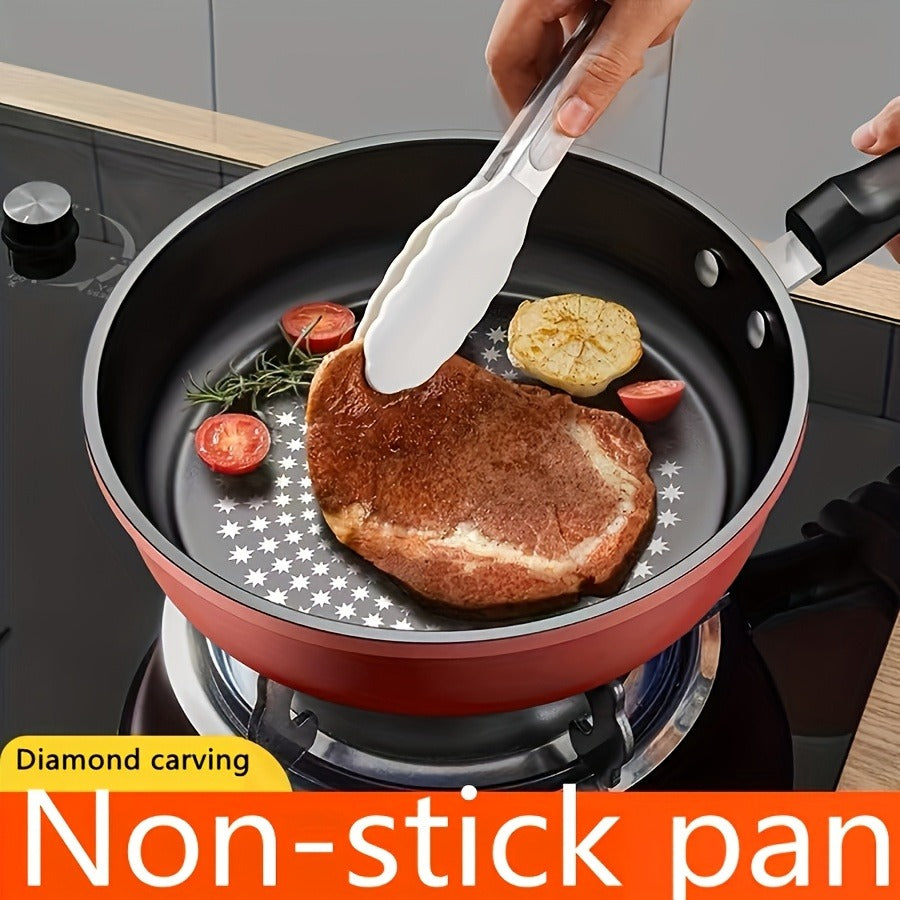 26cm Cast Iron Non-Stick Frying Pan - Lightweight Smokeless Skillet, Induction Compatible for Gas and Smooth Top Stovetops, Ideal for Steak, Pancakes, and Breakfast Cooking
