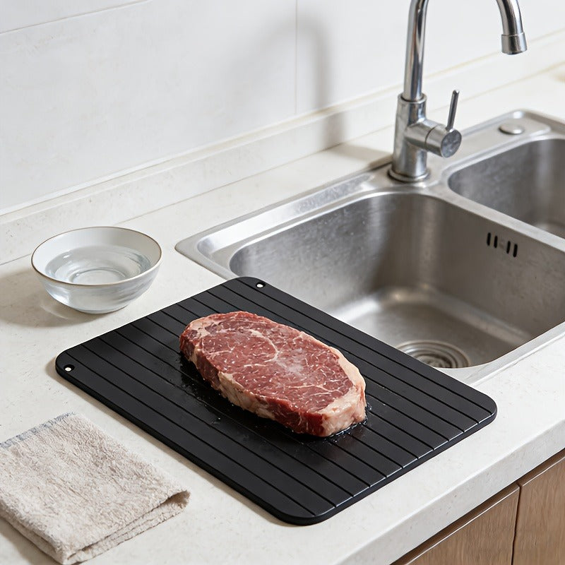 Defrosting Tray - 9.06 Inches Small Size Defroster Plate Thawing Board for Frozen Meat, Natural Heating Defroster Tray