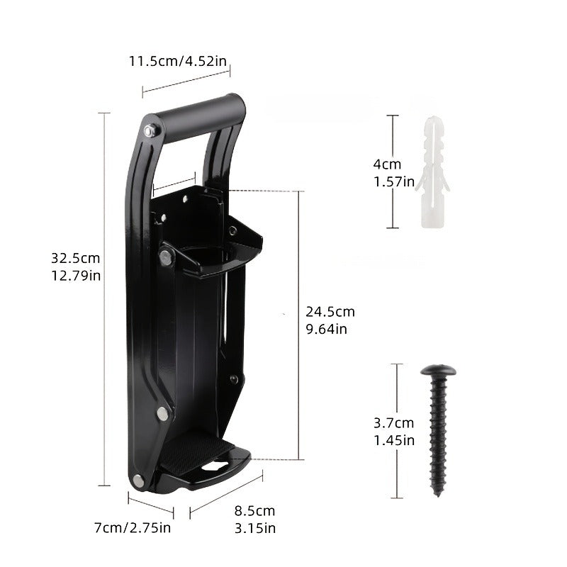 Metal Can Crusher. Smasher - Black | Heavy-Duty Recycling Smasher for Aluminum Seltzer, Soda, Beer Cans and Bottles, Gadgets for Home