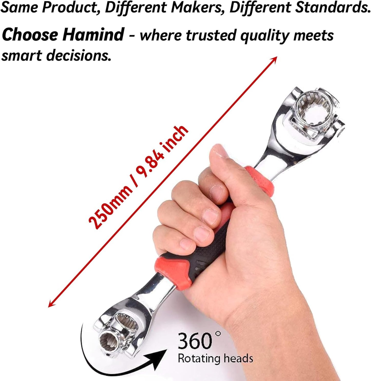52 in 1 Socket Wrench, Stainless Steel Multi-Function Tool With 360 Degree Rotating Head, Suitable for Home, Bicycle, Motorcycle, Car Repair