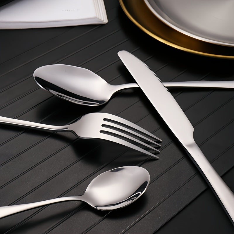 10 piece stainless steel camping utensil set - portable and durable outdoor picnic utensil, including plates, forks, spoons, and cups - suitable for hiking, backpacking, and camping adventures - perfect for outdoor dining essentials