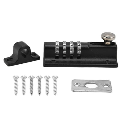 Sliding keyless combination lock with protective coating, suitable for pool gates and fences, shed doors, and cabinets (black)