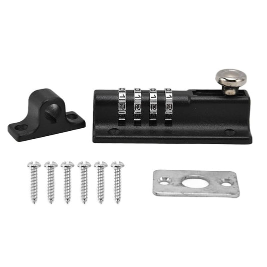 Sliding keyless combination lock with protective coating, suitable for pool gates and fences, shed doors, and cabinets (black)