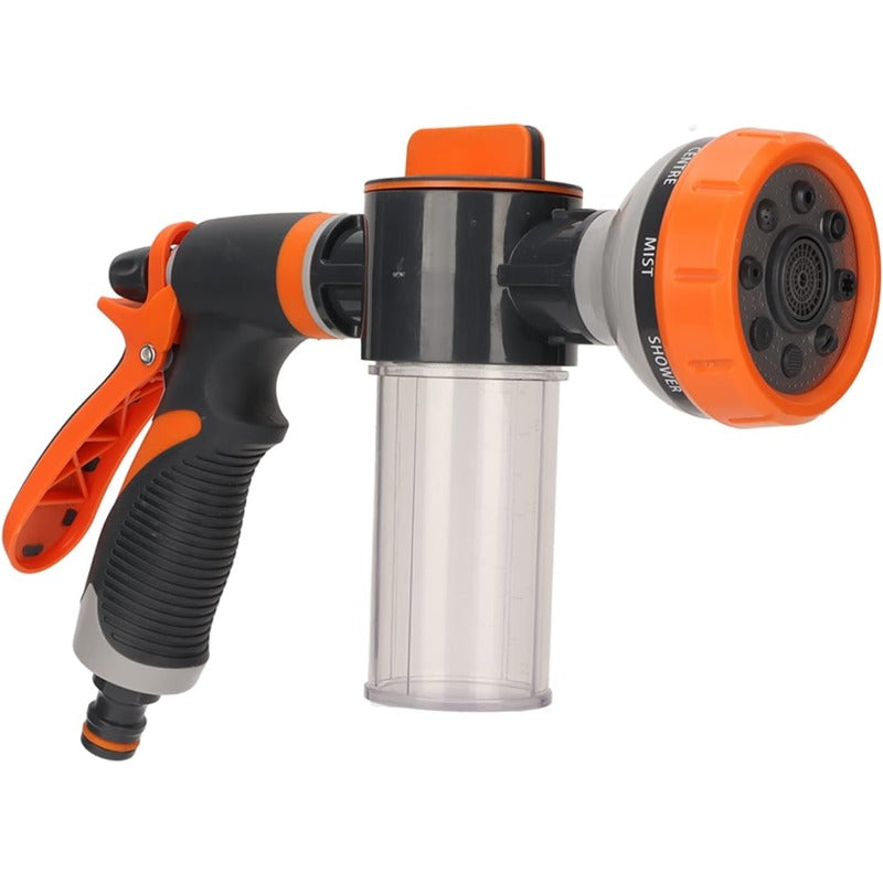 Garden Hose Nozzle, ABS Water Spray Nozzle with 10 Adjustable Watering Patterns, Slip Resistant for Watering Plants, Lawn& Garden, Washing Cars, Cleaning, Showering Pets & Outdoor Fun.