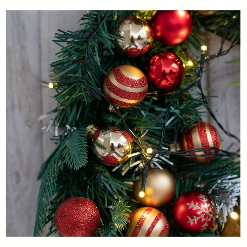 50-piece 4cm Christmas ball decoration gift box, suitable for decorations for Christmas, Thanksgiving, Easter, and other holidays.