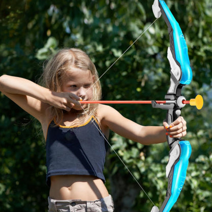 Bow and Arrow Set for Kids, 1 Pack LED Light Up Archery Set with 10 Suction Cup Arrows, Indoor and Outdoor Toy for Boys Girls Age 4-12 with Standing Target&1 Quivers
