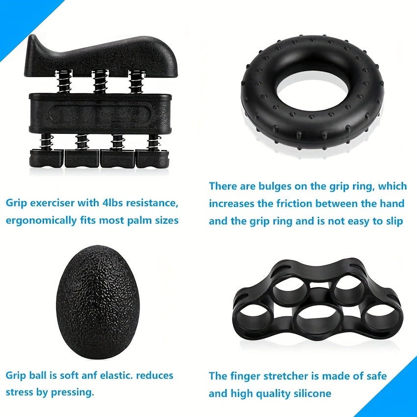 Grip Strengthener Forearm Strengthener Hand Grips Strengthener Kit - 5 Pack Adjustable Resistance，Forearm Strengthener, Hand Exerciser for Muscle Building - No Batteries Required