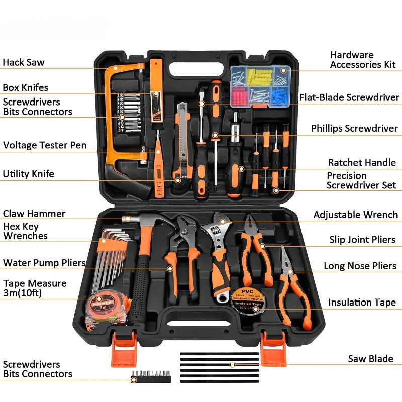Tool Set Home Repair Tool Kit for Men Women College Students,Household Basic Hand Tool Sets with Case for Home Maintenance,Dorm Essentials and DIY Projects