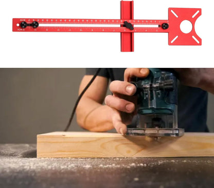 4 in 1 Aluminum Alloy Router Milling Groove Bracket | Router Circle Cutting Jig Multifunctional Cabinet Hardware Jig and Router Guide, Adjustable Router Jig Tool for Woodworking