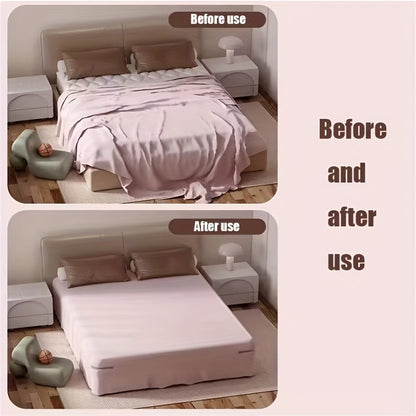 Bed Sheet Holders for Corners, Upgrade Bed Sheet Grippers Locks, 4PCS Fitted Sheet Holder Keep Sheets Firm & Tight, Non-Slip Sheet Clips for Fitted Sheets, Fit All Mattress Easy Install