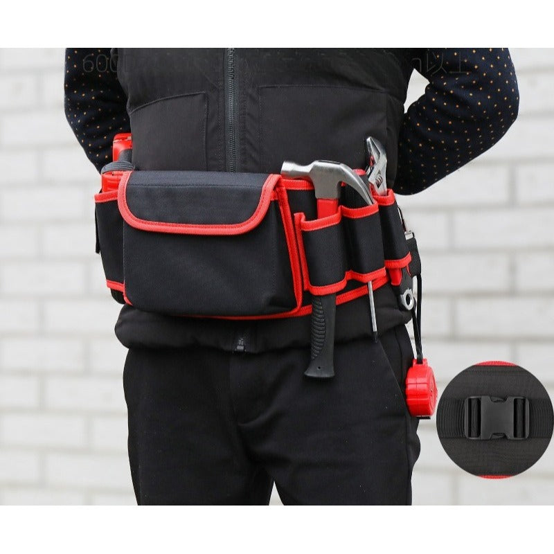 Adjustable Electrician's Tool Bag, Suitable for Hardware Repair and Maintenance, Also Equipped with a Multi-Functional Cloth Bag (Without Tools)