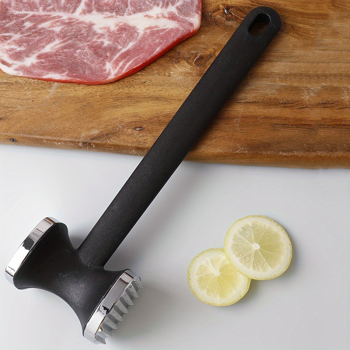 Meat Tenderizer Hammer with Comfortable-Grip Handle, Dual-side Mallet for Kitchen, Heavy Duty Pounder For Tenderizing Steak, Beef and Fish