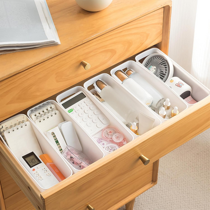 Storage Basket 10PCS Plastic Organizer Bins With Handles, 8.9"×3.7"×2.8" Stackable Storage Boxes For Kitchen, Fridge, Bathroom, Cabinet, Closet & Home Organization