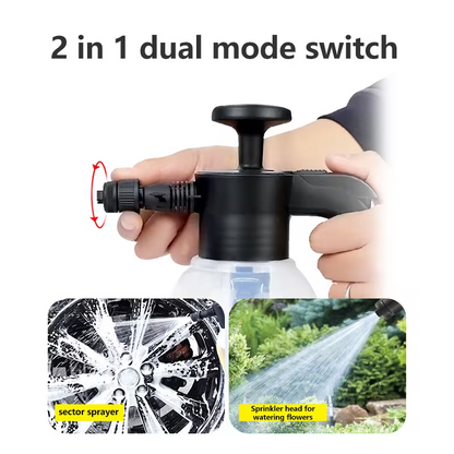 Manual Pressure Foam Sprayer 2L Handheld Garden Pump Sprayer Car Wash Foam with Thickened Pressure Bar Handle for Home Gardening Car Washing