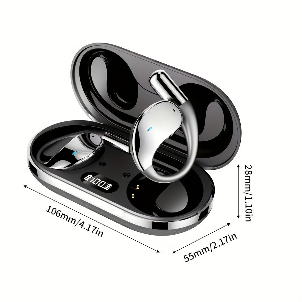 AI Translation Earbuds - Bone Conduction Wireless 6.0 Headphones with Real-Time Translation in 156 Languages, 6 Microphone Noise Cancellation, and Live Meeting Transcription