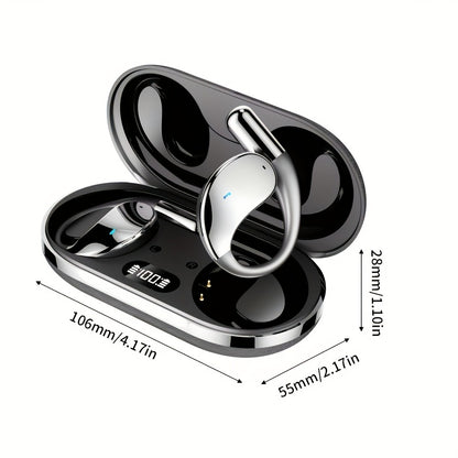 AI Translation Earbuds - Bone Conduction Wireless 6.0 Headphones with Real-Time Translation in 156 Languages, 6 Microphone Noise Cancellation, and Live Meeting Transcription