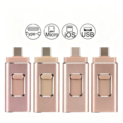 Cle USB 4-in-1 Photo Stick, 64G External Flash Drive for iPhone Android PC Mac, One-Click Backup Photos Videos, Offline Local Storage Thumb Drive, Portable Metal Memory Stick for File Saving & Data Transfer