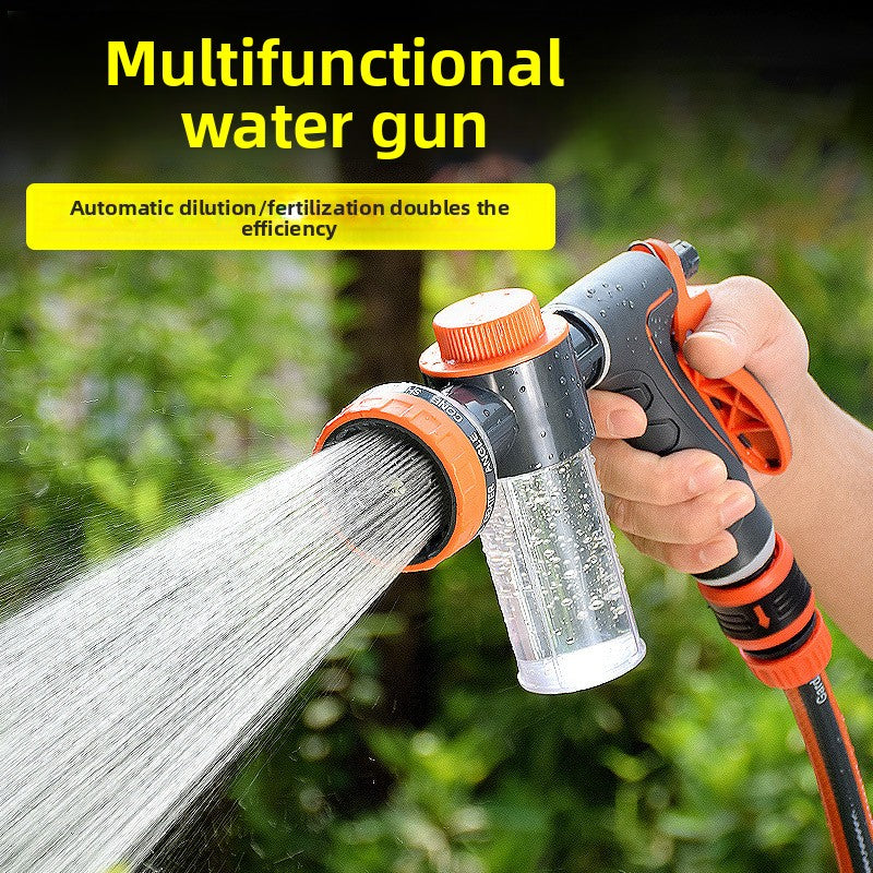 Garden Hose Nozzle, ABS Water Spray Nozzle with 10 Adjustable Watering Patterns, Slip Resistant for Watering Plants, Lawn& Garden, Washing Cars, Cleaning, Showering Pets & Outdoor Fun.