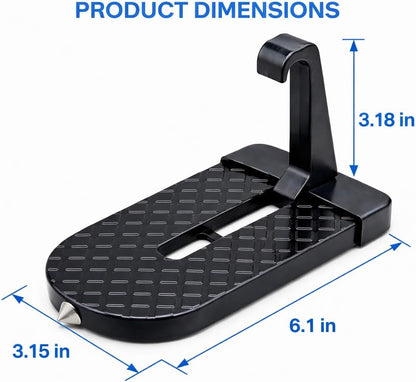 Car Door Step with Roof Rack Mount – Heavy Duty 400lb Capacity, Anti-Slip Foldable Aluminum Step for Cars, Trucks & SUVs – Easy Access for Roof Rack, Kayaks, Bikes – Universal Fit, Compact Storage