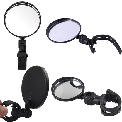 2pcs-Bike Mirrors,Bike Bar End Mirror, HD Glass Convex Lens Bicycle Rearview Mirror, Safe Cycling Rearview Mirror, Easy to Install