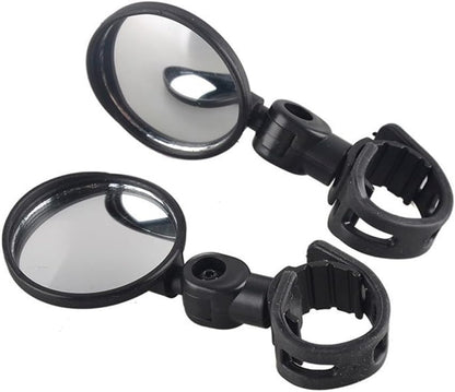 2pcs-Bike Mirrors,Bike Bar End Mirror, HD Glass Convex Lens Bicycle Rearview Mirror, Safe Cycling Rearview Mirror, Easy to Install