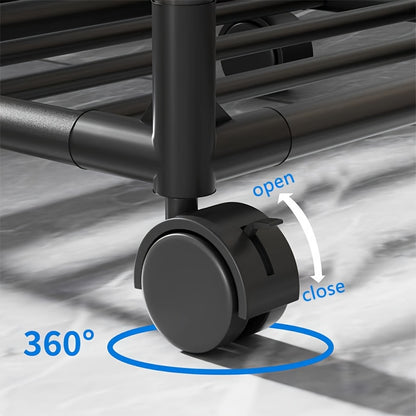 Multi layer kitchen storage rack - space saving floor storage rack for cookware and microwave ovens, no drilling required bathroom rack, for home use