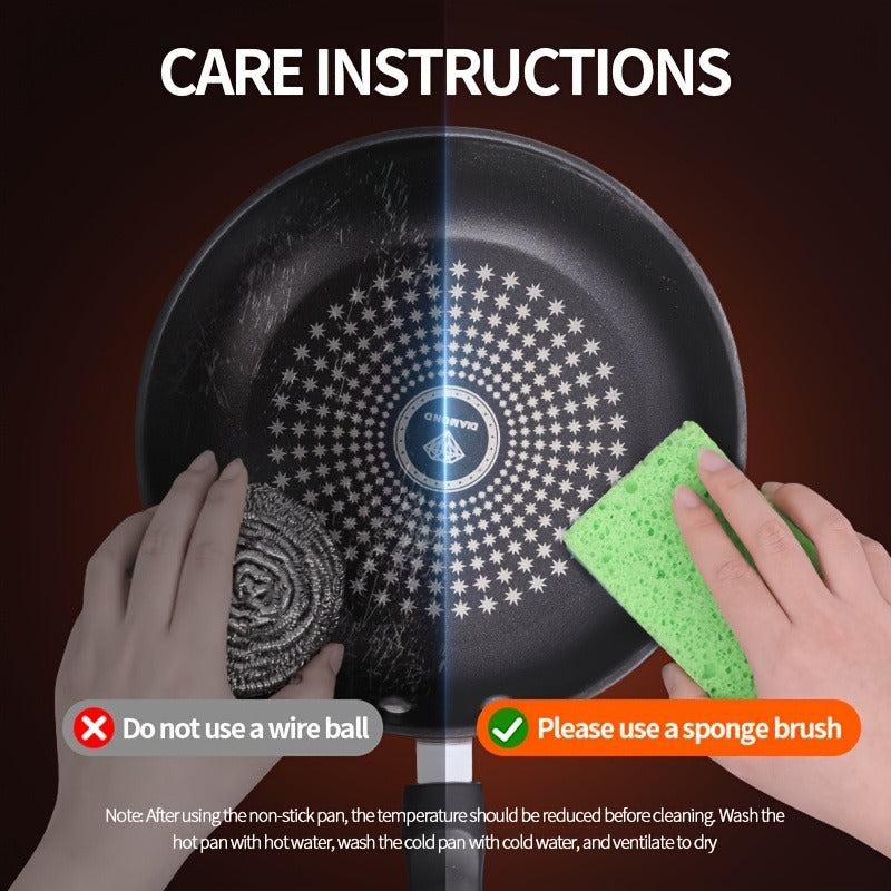 26cm Cast Iron Non-Stick Frying Pan - Lightweight Smokeless Skillet, Induction Compatible for Gas and Smooth Top Stovetops, Ideal for Steak, Pancakes, and Breakfast Cooking