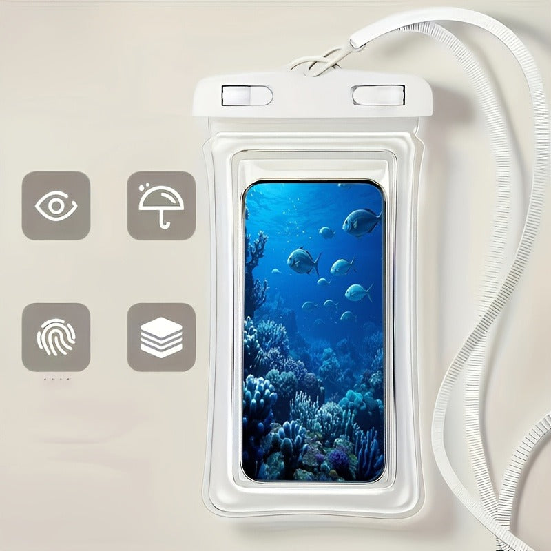 Waterproof Phone Pouch, Waterproof Phone Case for iPhone 17/16/15/14 Pro Max, Cell Phone Dry Bag for Beach & Cruise Essentials, Touch Screen, Lanyard Included, 2 Pack