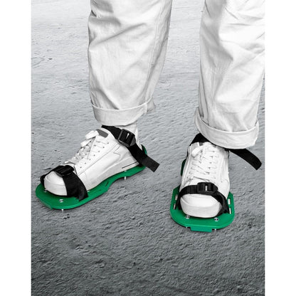 Spiked Shoes  | 1 Pair Green Spiked Shoes with Sharp Short Spikes for Epoxy Floor Coating, Self-Leveling Floor, Epoxy Garage Floor