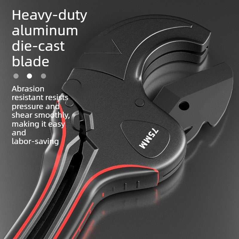 Professional PVC Pipe Cutter - Self-Locking Ratchet Pipe Cutting Tool for Hot-Melt Tubes, Durable Water Pipe Shears for Precise Pipe Cutting