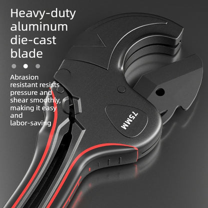 Professional PVC Pipe Cutter - Self-Locking Ratchet Pipe Cutting Tool for Hot-Melt Tubes, Durable Water Pipe Shears for Precise Pipe Cutting