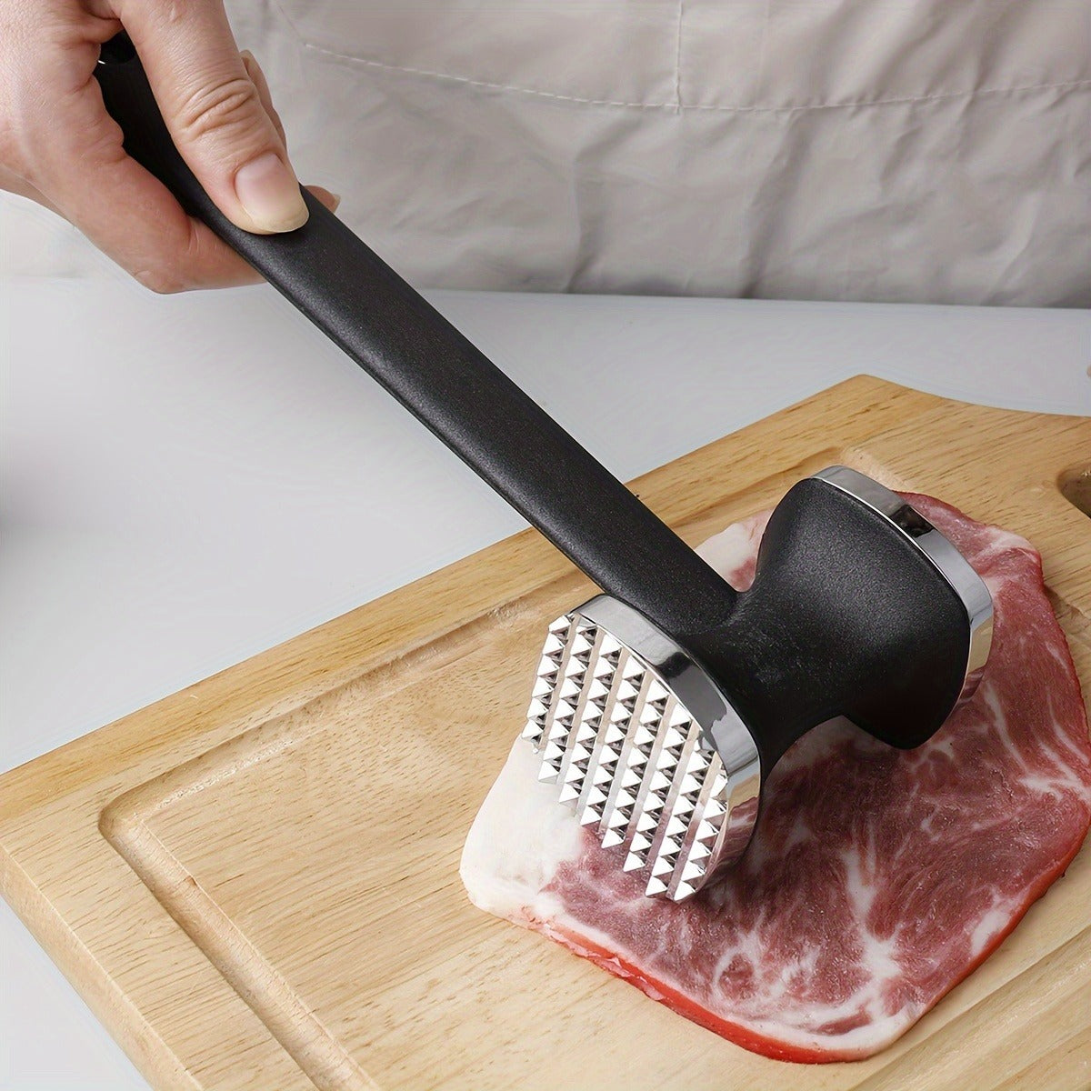 Meat Tenderizer Hammer with Comfortable-Grip Handle, Dual-side Mallet for Kitchen, Heavy Duty Pounder For Tenderizing Steak, Beef and Fish