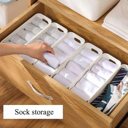 Storage Basket 10PCS Plastic Organizer Bins With Handles, 8.9"×3.7"×2.8" Stackable Storage Boxes For Kitchen, Fridge, Bathroom, Cabinet, Closet & Home Organization