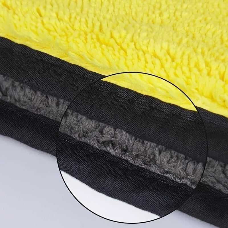 10/20 Pack Cleaning Towels, Premium Microfiber Coral velvet Washing and Detailing Towels for Car Detailing Household Cleaning Ultra-Soft Super Absorbent, Lint Streak-Free 11.8"x11.8” Cleaning Cloth (Yellow/Grey)
