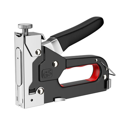 Adjustable Staple Gun,Manual Nailer with 800 Counts Staples,Upholstery Stapler Nail Gun for Fixing Material,Decoration,Carpentry,Furniture,Doors and Windows