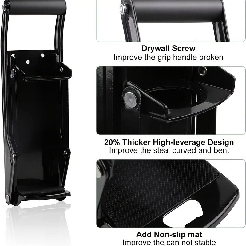 Metal Can Crusher. Smasher - Black | Heavy-Duty Recycling Smasher for Aluminum Seltzer, Soda, Beer Cans and Bottles, Gadgets for Home