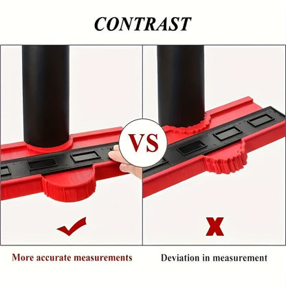 Contour Gauge 5.75" Profile Gauge Tool with Lock, Shape Duplicator for Accurate Copying of Irregular Shapes, Adjustable Contour Measuring Tool for Tile Cutting, Woodworking, Flooring Installation and DIY Home Improvement