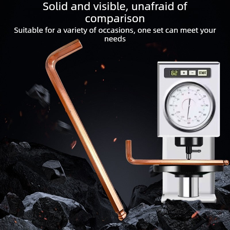 L-Shaped Ball-End Hex Wrench Set - S2 Hardened Long-Length Hex Socket Screwdriver Tool with 6-Point Design for Precision Fastening