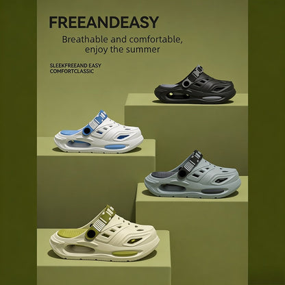 Men's Summer Outdoor EVA Slip-On Crocs - Non-Slip, Comfortable, Arch Support Clogs for Easy Wear and All-Day Comfort - Ideal Footwear for Leisure and Casual Outings