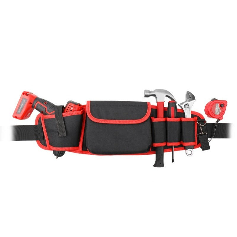 Adjustable Electrician's Tool Bag, Suitable for Hardware Repair and Maintenance, Also Equipped with a Multi-Functional Cloth Bag (Without Tools)